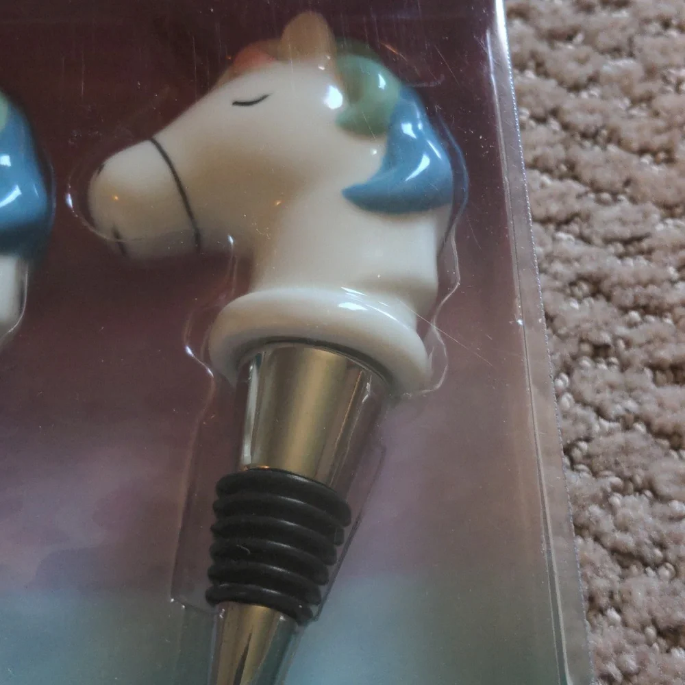 NIB Unicorn Bottle Opener and Wine stopper